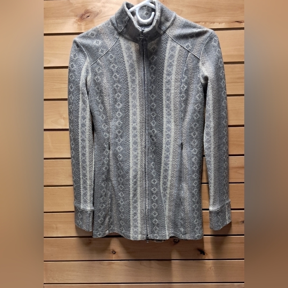 Ibex Reese Maya Zip Up Wool Sweater Size S